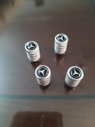 4 Tappi Valvole Mercedes Argento