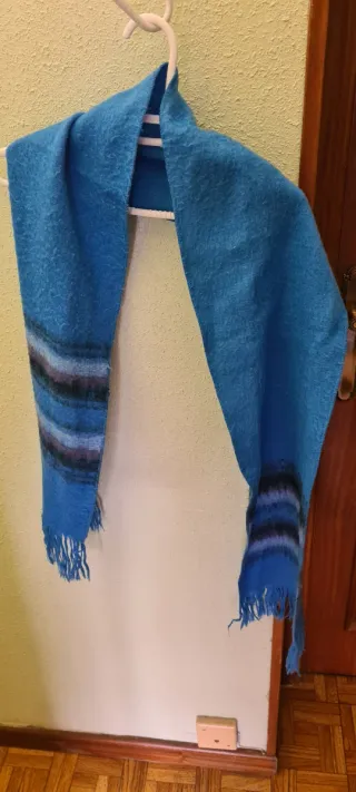 Bufanda de rayas beige y marrón