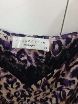 Top lencero estampado animal print y fucsia