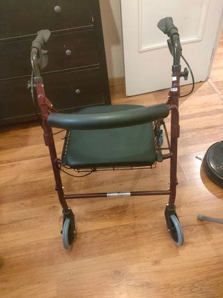 Andador Plegable con Asiento y Cesta