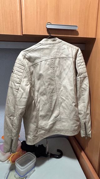 Chaqueta polipiel Koroshi Beige Talla L