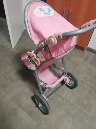 Carrito de juguete para bebé rosa