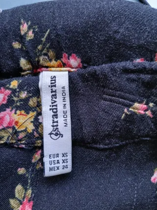 Falda larga floral Stradivarius Talla XS