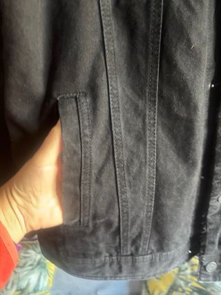 Cazadora vaquera negra caballero