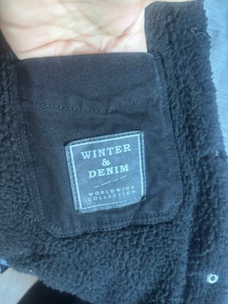 Cazadora vaquera negra caballero