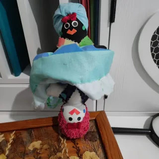 Muñeca Reversible de trapo artesanal