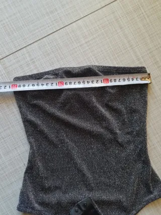 Body Tally Weijl brillantinato nero/argento