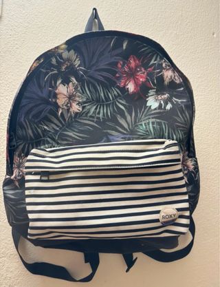 Mochila Roxy Floral y Rayas