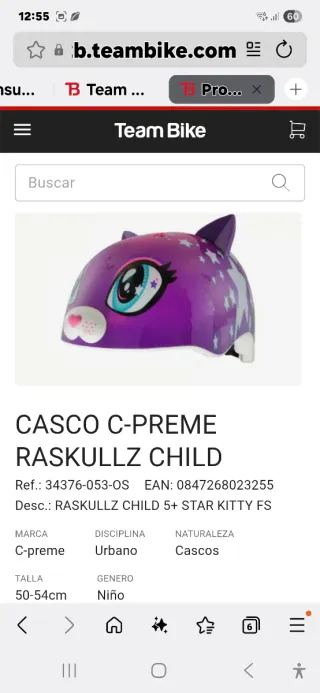 Casco Raskullz Youth Corazones Morados