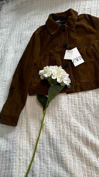 Chaqueta Zara Piel Marrón