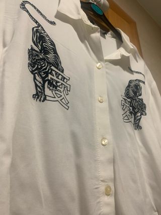 Blusa Bershka Blanca Talla S