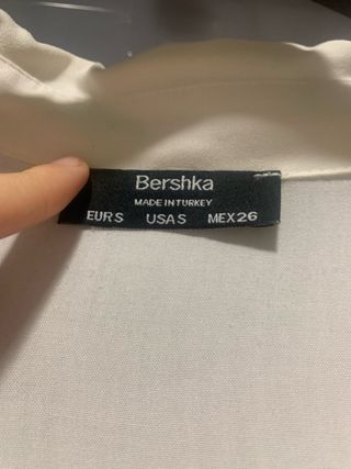 Blusa Bershka Blanca Talla S
