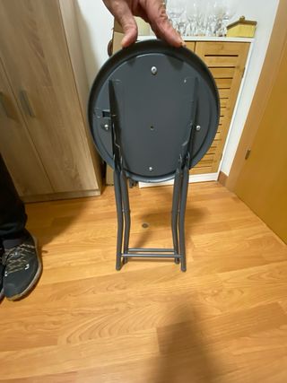 2 Taburetes Plegables Grises