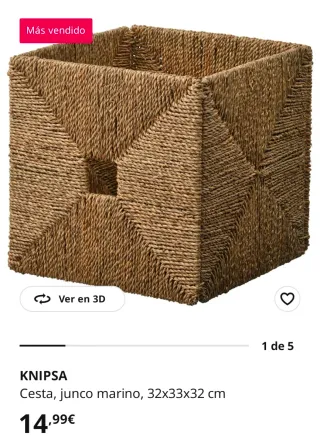 Lote 5 cestas de Ikea nuevas