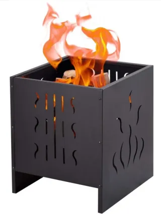 Estufa Leña Exterior Metal Negra Qlima