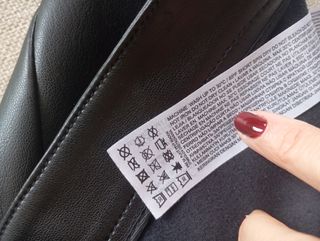 Falda midi efecto piel Mango Talla L