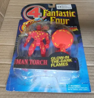 Boneco Human Torch Fantastic Four Marvel bootleg