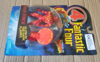 Boneco Human Torch Fantastic Four Marvel bootleg