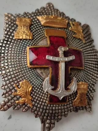 Medalla placa naval rojo jefes franco guerra civil