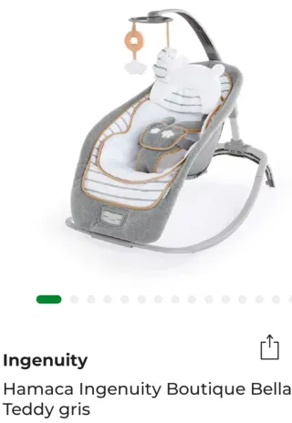 Hamaca Ingenuity Bebé Gris