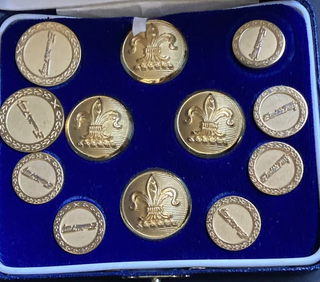 BOTONES VINTAGE London Badge & Button Co(FLOR LIS)