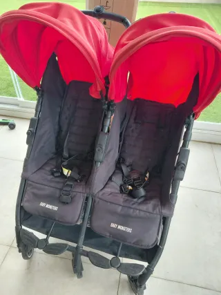 Carrito Gemelar Baby Monsters Doble + regalo