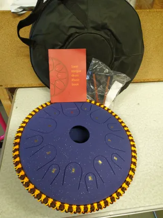 Tambor de mano 14 con baquetas