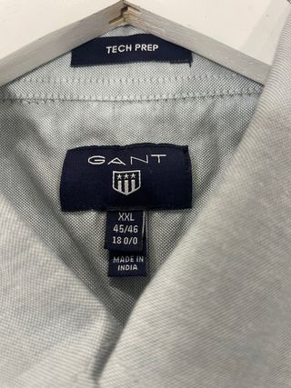 Camisa Gant Gris Manga Larga