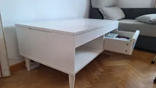 Mesa auxiliar Banak blanca madera