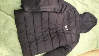 Chaqueta azul acolchada con capucha de niña 14 año