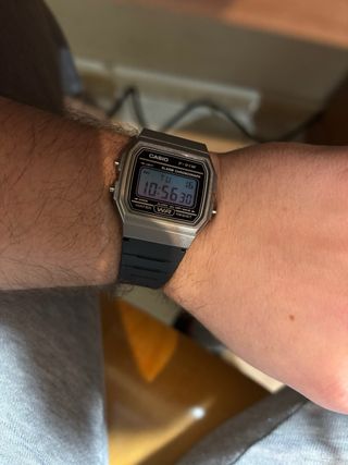 Reloj Casio F-91W Modificado Filtro LCD Azul
