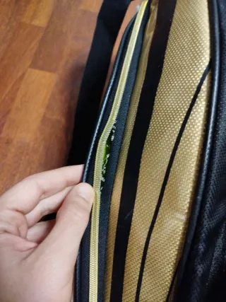 Bolsa Raquetas Tenis/Padel Negra y Dorada