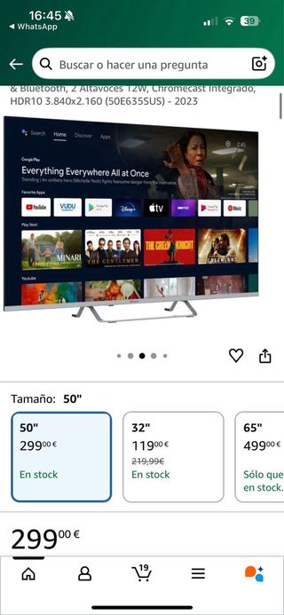 Televisión Tesla 50 4K Smart TV