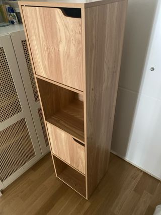 Mueble Estantería Madera 2 Puertas