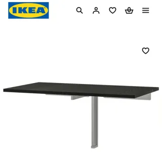 Mesa abatible Ikea Bjursta marrón oscuro