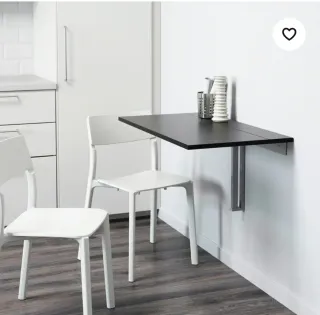 Mesa abatible Ikea Bjursta marrón oscuro