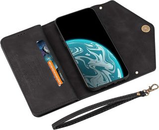 UDBKKDX Funda tipo cartera Samsung S25 Ultra Negra