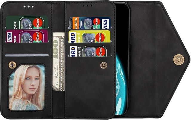 UDBKKDX Funda tipo cartera Samsung S25 Ultra Negra