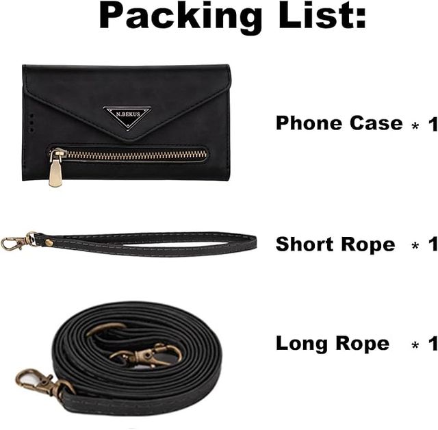 UDBKKDX Funda tipo cartera Samsung S25 Ultra Negra