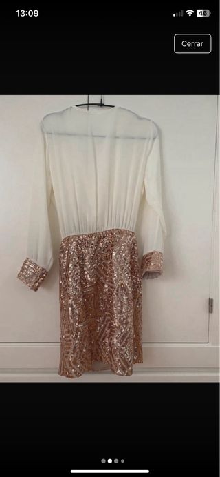 Vestido fiesta dos piezas lentejuelas