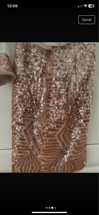 Vestido fiesta dos piezas lentejuelas