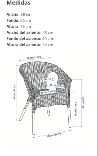 Sillón de ratán natural