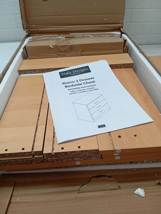 Mesita Noche 3 cajones Vida Designs