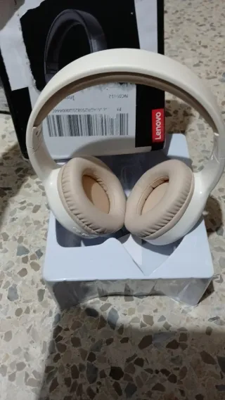 Cascos Lenovo Beige/Blanco