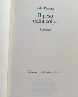 Libro Il peso della colpa. Copertina rigida.