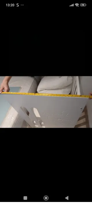 URGE Cuna de bebé blanca con colchón