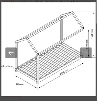 Cama Montessori 90x190 cm