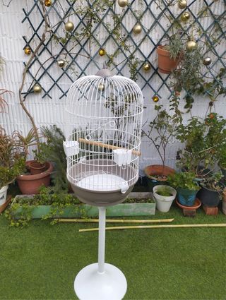 Jaula para cotorras, ninfas y pájaros