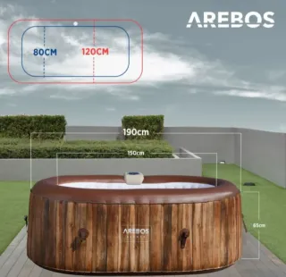 Jacuzzi inflable AREBOS oval 2400W
