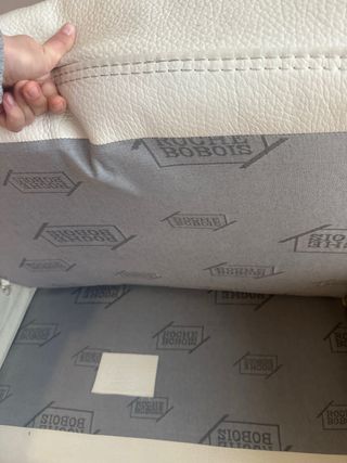 Sofá de piel Roche Bobois blanco